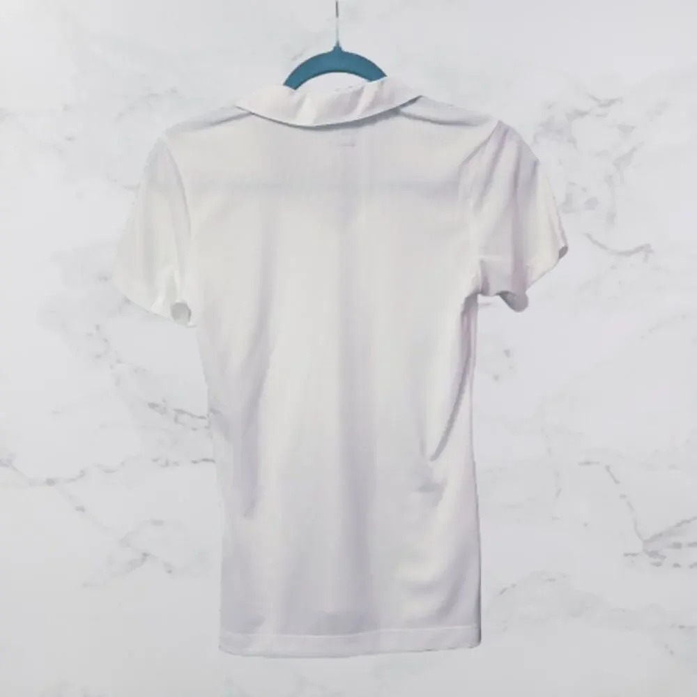 Nike Women's Dri-FIT Vertical Mesh Polo (Style #637165) White XS NWT